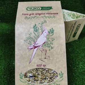 Чика Био Корм для средних попугаев 900г