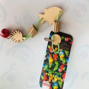 Игрушка для птиц "Рыбка с роликами и листиком" GoSi