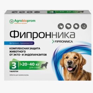 Фипронника таб. д/собак/кошек массой 20-40кг таб. №3