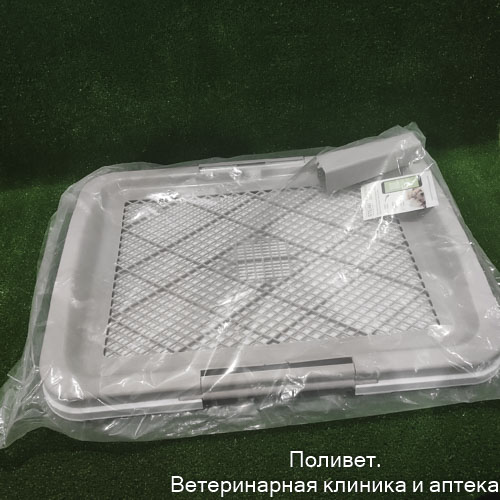 Туалет д/собак STEFAN со столбиком большой (L) 63*48*6 белый