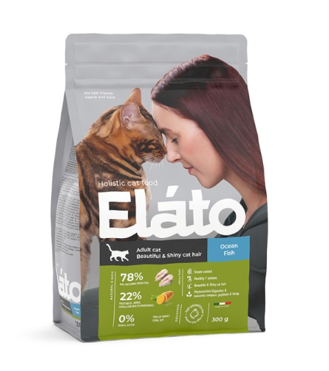Elato Holistic корм д/взрослых кошек д/красивой и блестящей шерсти 1,5кг Рыба (Adult Cat Ocean Fish