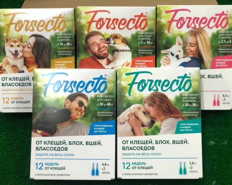 Forsecto капли для собак и щенков от 2,5 до 5кг 0,5мл (2 пип.)
