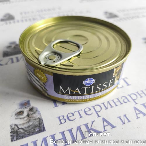 Фармина MATISSE CAT MOUSSE SARDINE Консервы для кошек мусс 85г Сардина (2741)