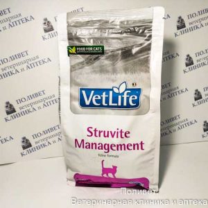 Фармина Vet Life Management Struvite Корм д/кошек д/снижения рецидивов МКБ (струвиты) 2кг (2516)