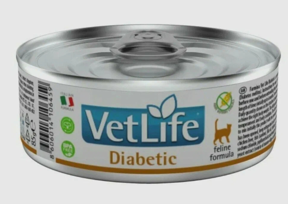 Фармина VET LIFE NATURAL DIET CAT DIABETIC Консервы д/кошек при диабете 85г (6459)