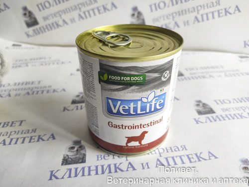 Фармина VET LIFE DIET DOG GASTROINTESTINAL Консервы д/собак при забол. пищевар. тракта 300г