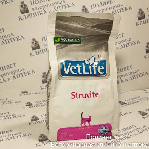 Фармина Vet Life STRUVITE Корм д/кошек при МКБ (струвиты) 400г (5166)