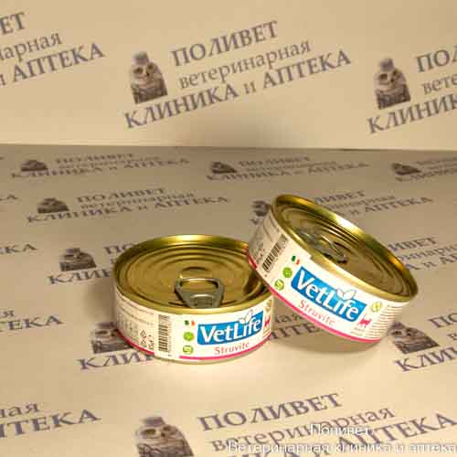Фармина Вет Лайф Консервы д/кошек при струвитах 85г (2871)