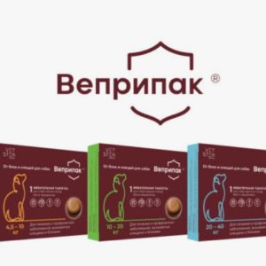 Веприпак таб. жев. 112,5мг от блох и клещей д/собак весом 2-4,5кг №1