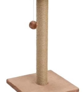 Когтеточка СТОЛБИК С ПЛОЩАДКОЙ джут 30х30х56 Rich Breed КД-8 КОРИЧНЕВЫЙ