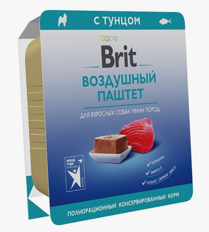Brit Premium воздушный паштет д/взрослых собак мини пород Тунец 100г