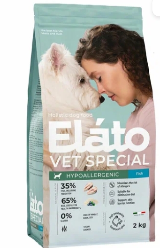Elato Holistic Vet Special Hypoallergenic полнорационный сухой диетический корм д/собак всех пород 2