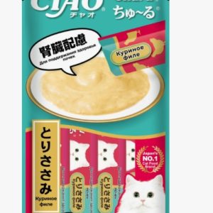 INABA ВЕТ Churu лакомство-пюре д/кошек куриное филе Здоровье почек 14г * 4шт Инаба 4RU131