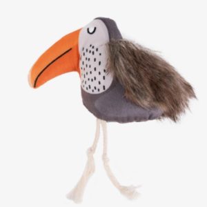 Игрушка  д/кошек мягкая Тукан 12х10х6см с мятой