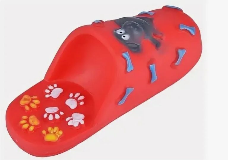 Игрушка-пищалка  д/собак Тапок l=15.5см, микс