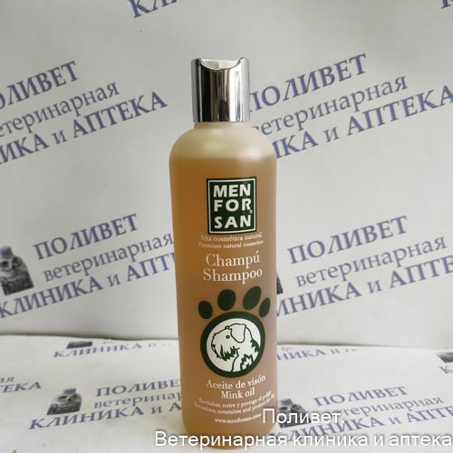 Шампунь Мэн фо Сан для собак с маслом норки 300мл