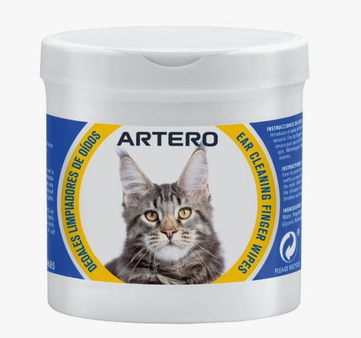 Салфетки-напальчники гигиенические Artero для чистки ушей кошек, 50 шт.