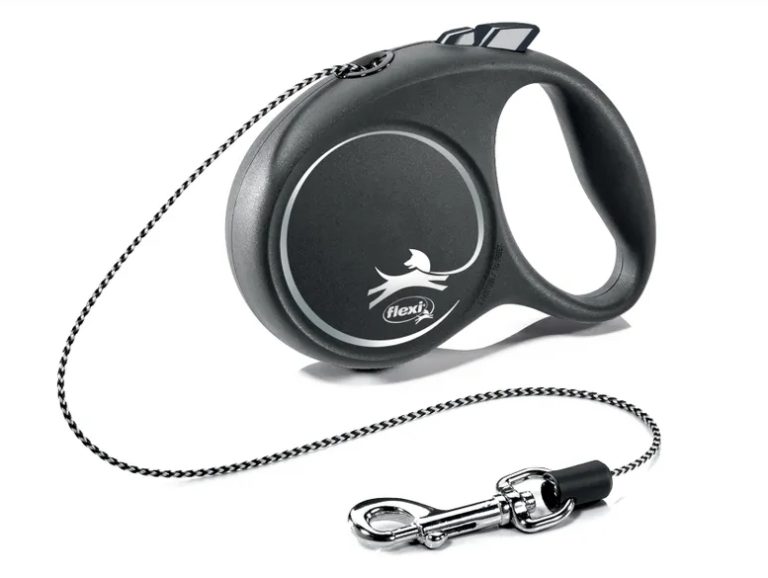 Поводок-рулетка Flexi Black Design cord XS 3m 8 kg silver