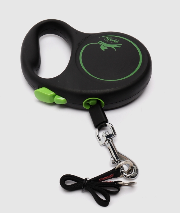 Поводок-рулетка Flexi Black Design tape S 5m 15 kg green