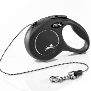 Поводок-рулетка Flexi New Classic CAT cord XS 3m 8 kg black
