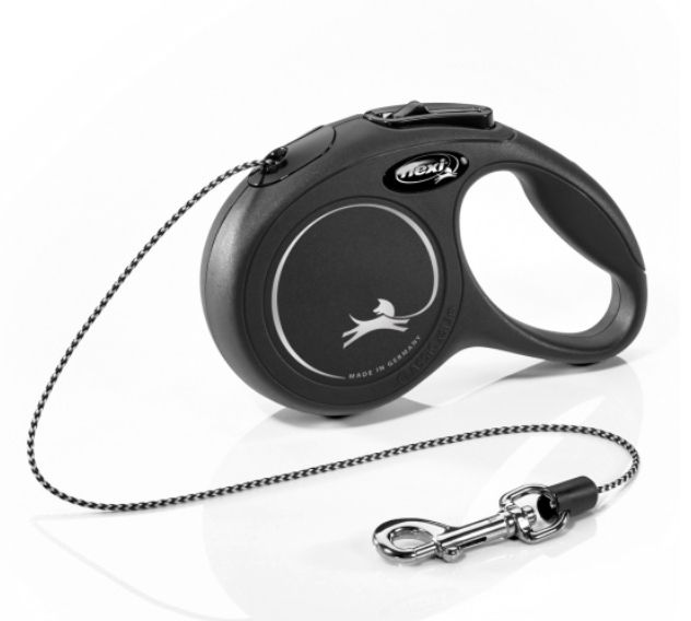 Поводок-рулетка Flexi New Classic CAT cord XS 3m 8 kg black