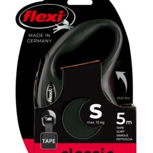 Поводок-рулетка Flexi New Classic tape S 5m 15 kg black