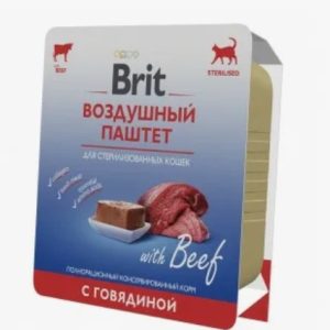 Brit Premium воздушный паштет д/стерилизованных кошек Говядина 100г
