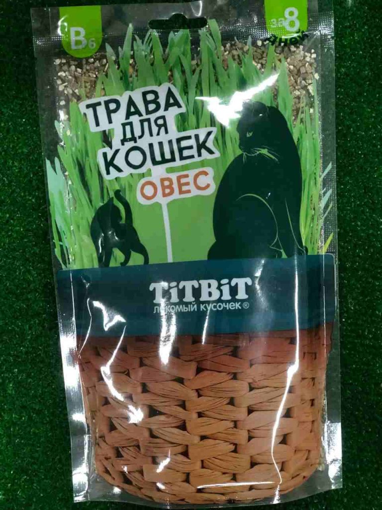 Титбит трава д/кошек овес 60г