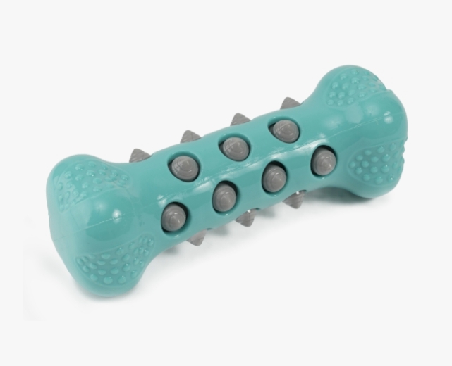 Игрушка-пищалка  д/собак Косточка с шипами 18.5х6.5х5.5 190г, TPR, микс