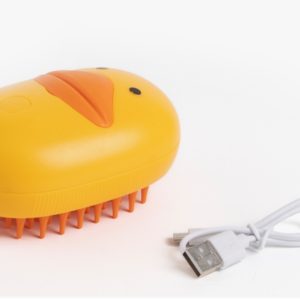 Щетка  д/вычесывания животных 11х6.5х5см с паром,(Micro USB), в инд цветной упаковке, микс