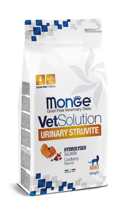 Monge VetSolution Cat Urinary Struvite Уринари Струвит при заболеваниях мочеполовой системы 1,5 кг