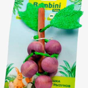 Игрушка Bambini Pets для грызунов "Виноград" из дерева и люфы