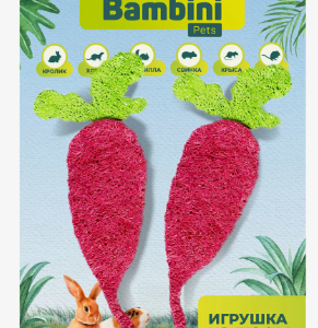 Игрушка Bambini Pets для грызунов "Редиски" из люфы. Количество 2 шт