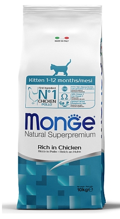 Сухой корм Monge Cat Daily Line для котят и беременных кошек, из курицы 1,5 кг