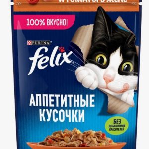 Феликс корм аппетитные кусочки Курица и томаты в желе 75г 12512737