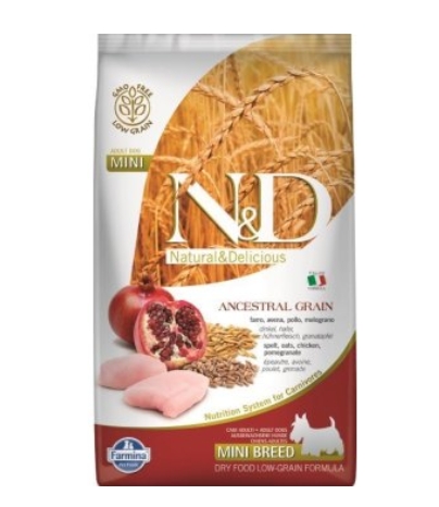 Фармина НД АНЦЕСТРАЛ ДОГ CHICKEN, SPELT, OATS&POMEGRANTE Adult mini Корм д/взр. собак мелких пород 2