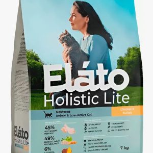 Elato Holistic Lite корм д/кастрир. котов и стерилиз. или малоактивных кошек 0,3кг Ягненок и Индейка