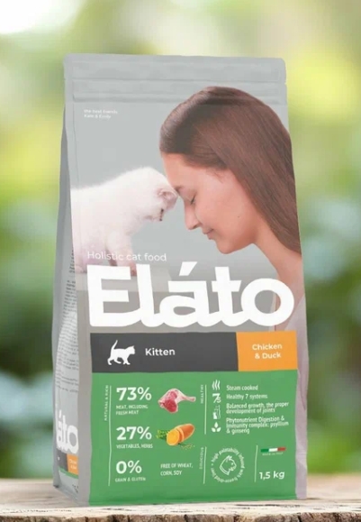 Elato Holistic корм д/котят 1,5кг Курица и утка (Kitten Chicken & Duck)