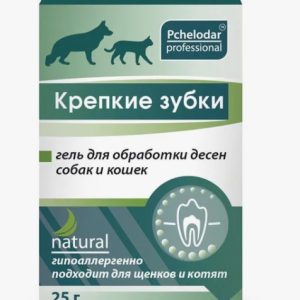 Крепкие зубки Гель для обработки десен собак и кошек 25г 1028