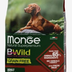 Сухой корм Monge Dog BWild GRAIN FREE для собак, беззерновой, из мяса ягненка с картофелем 2,5кг