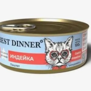 Бест Диннер Vet Profi Gastrointestinal паштет с индейкой для кошек 100 гр, 7465