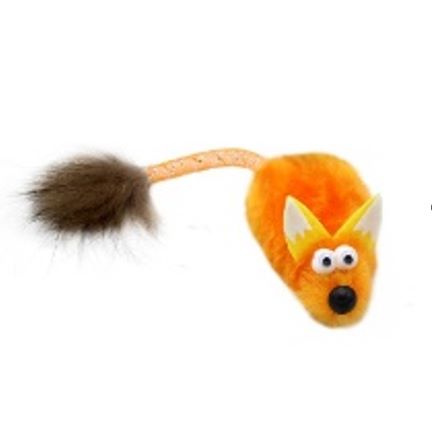sh-07372 GoSi Игрушка для Кошек "Лисичка-пищалка" Оранжевая  Еврослот