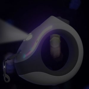 Круглая рулетка-поводок (фонарик, подсветка, hands free) 3м 30кг Р-13 Белый