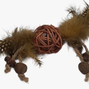 Игрушка для кошек "Шарик из ротанга с Мататаби"