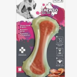 Игрушка для собак CHEWBO Кость M, вкус бекона, нейлон 13см MPets 10634516