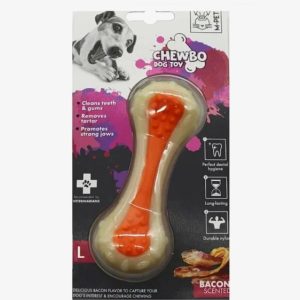Игрушка для собак CHEWBO Кость S, вкус бекона, нейлон, 10,4 см, MPets  10634416