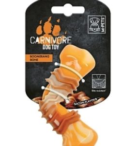 Игрушка для собак Карнивор кость бумеранг, вкус бекона, красная 17.8 x 9.3 x 4.1 см MPets 10650399