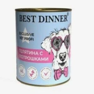 Бест Диннер Vet Profi Gastro Intestinal консервы для собак "Телятина с потрошками", 0,34 кг 7650