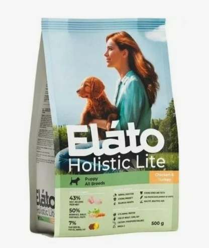 Elato Holistic Lite корм д/взрослых собак мелких пород 500г Курица и Индейка (8636)