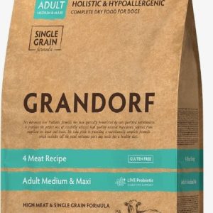 Грандорф Четыре вида мяса для взрослых собак средних и крупных пород  10 кг GRANDORF DOG 4 Meat PROB